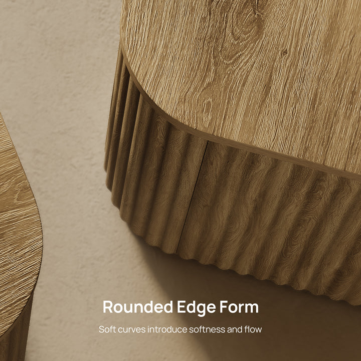 Ripple Nightstand with Drawer, Bedroom Storage