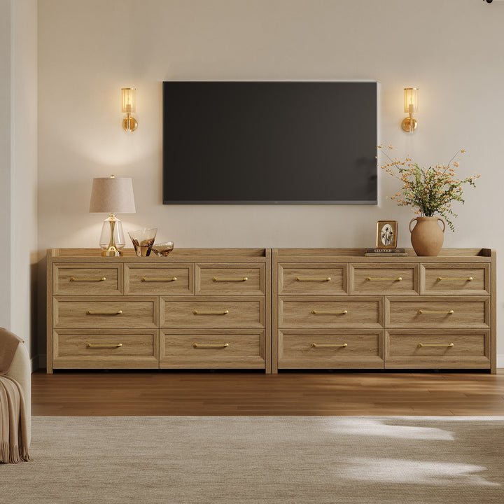 Helio 7-Drawer Dresser, 56.5 Inches Wide, Set of 2