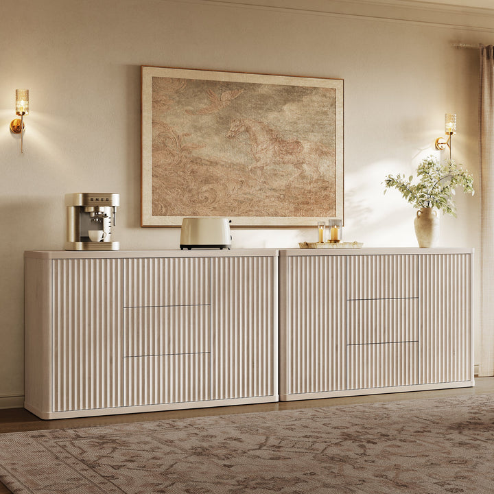 Cas Contemporary Sideboard Cabinet with Storage, Set of 2