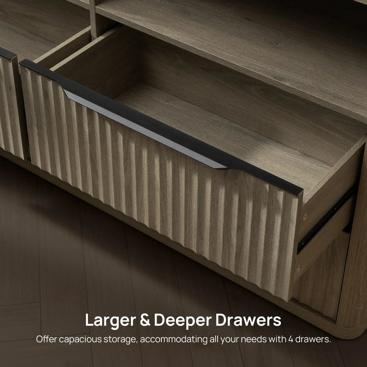 Cas 4 Drawer dresser with Open Shelf