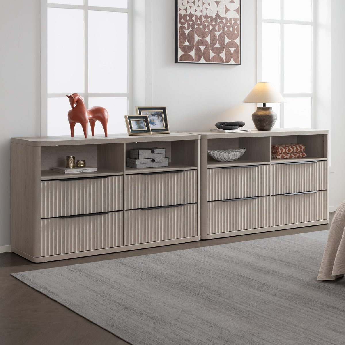 Cas Dresser, 4 Drawers, Set of 2