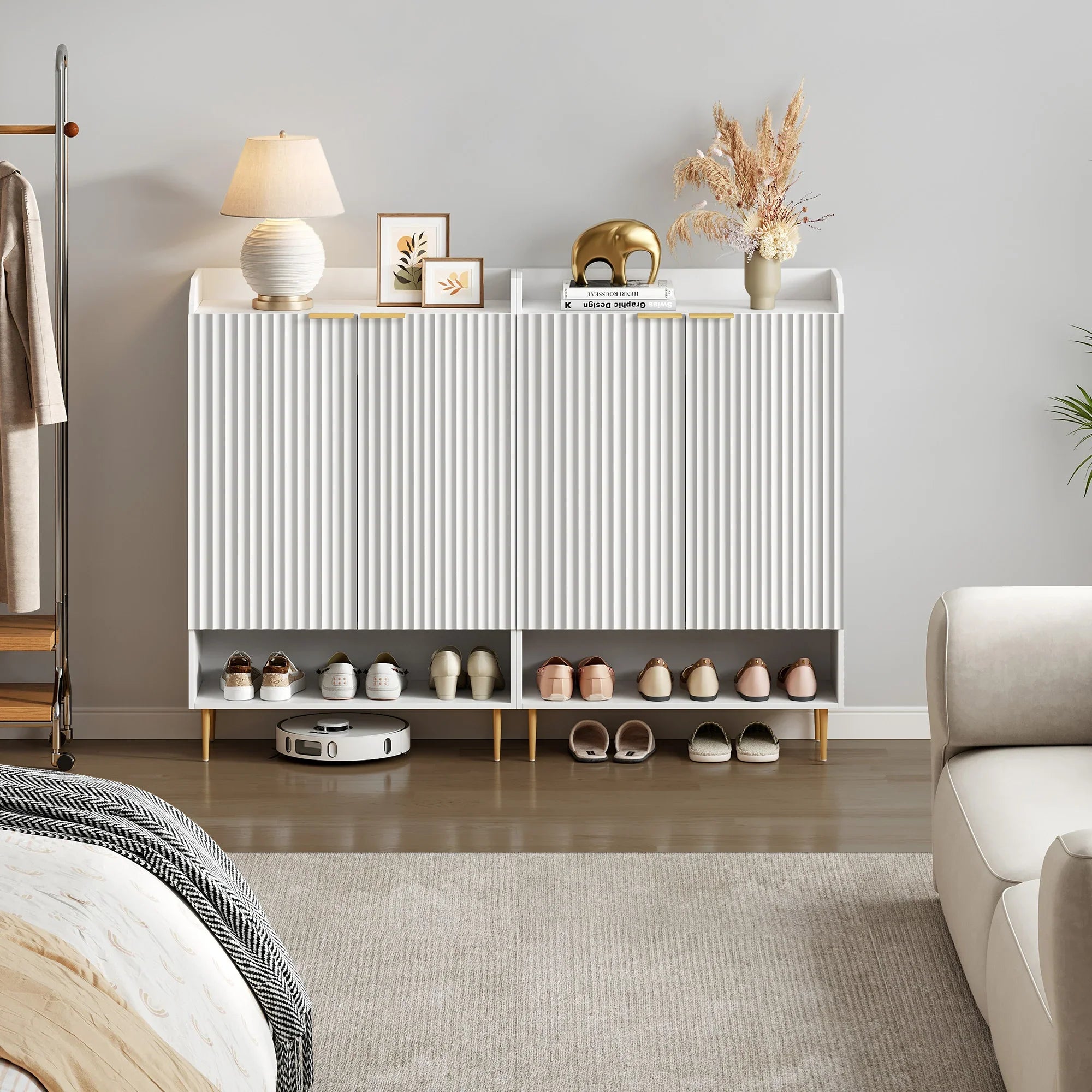 Opus White Shoe Cabinet