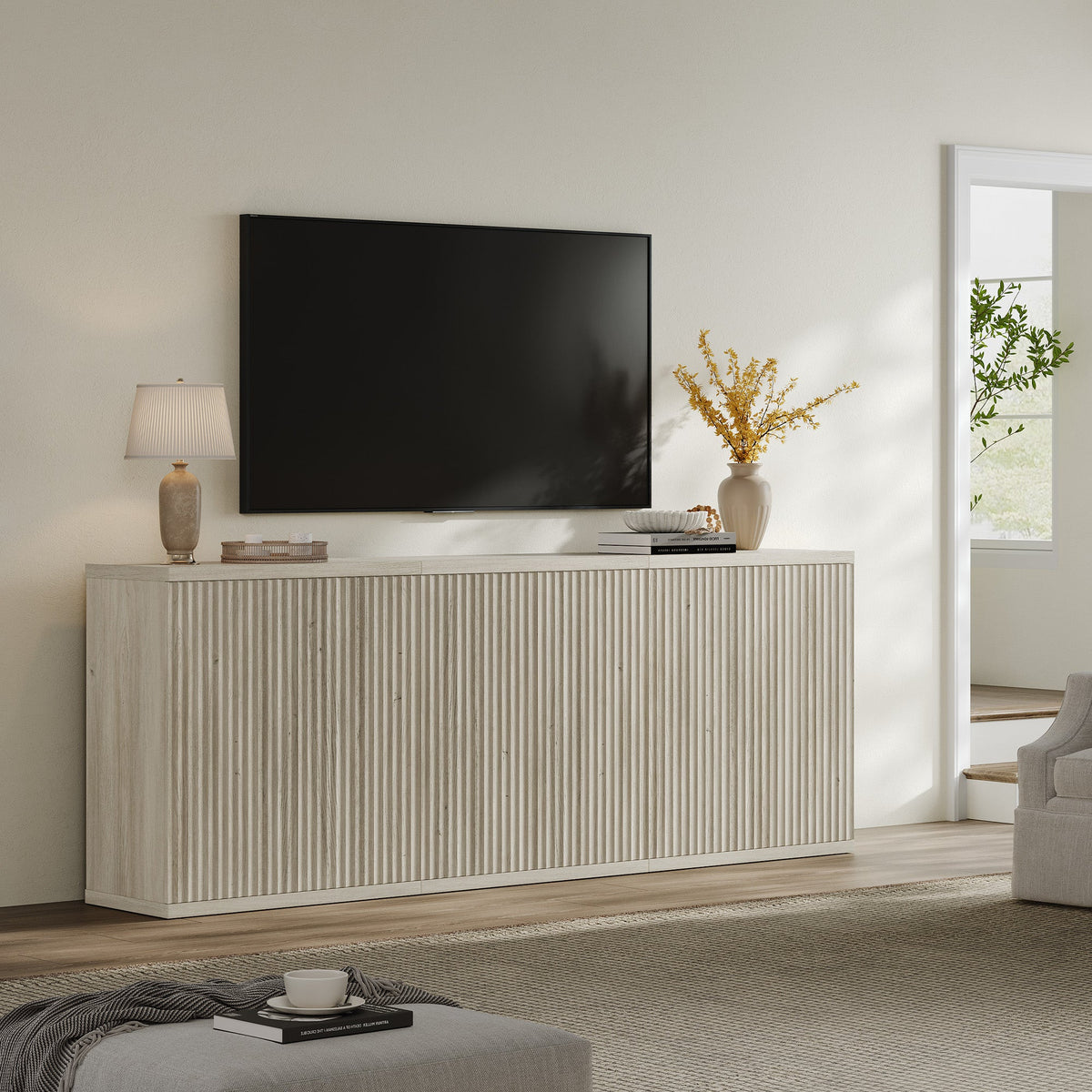 Stria Sideboard Cabinet with 2 Doors, Set of 3
