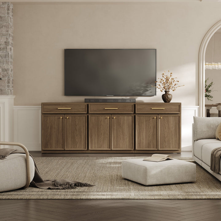Crescent Sideboard Buffet Cabinet,Set of 3