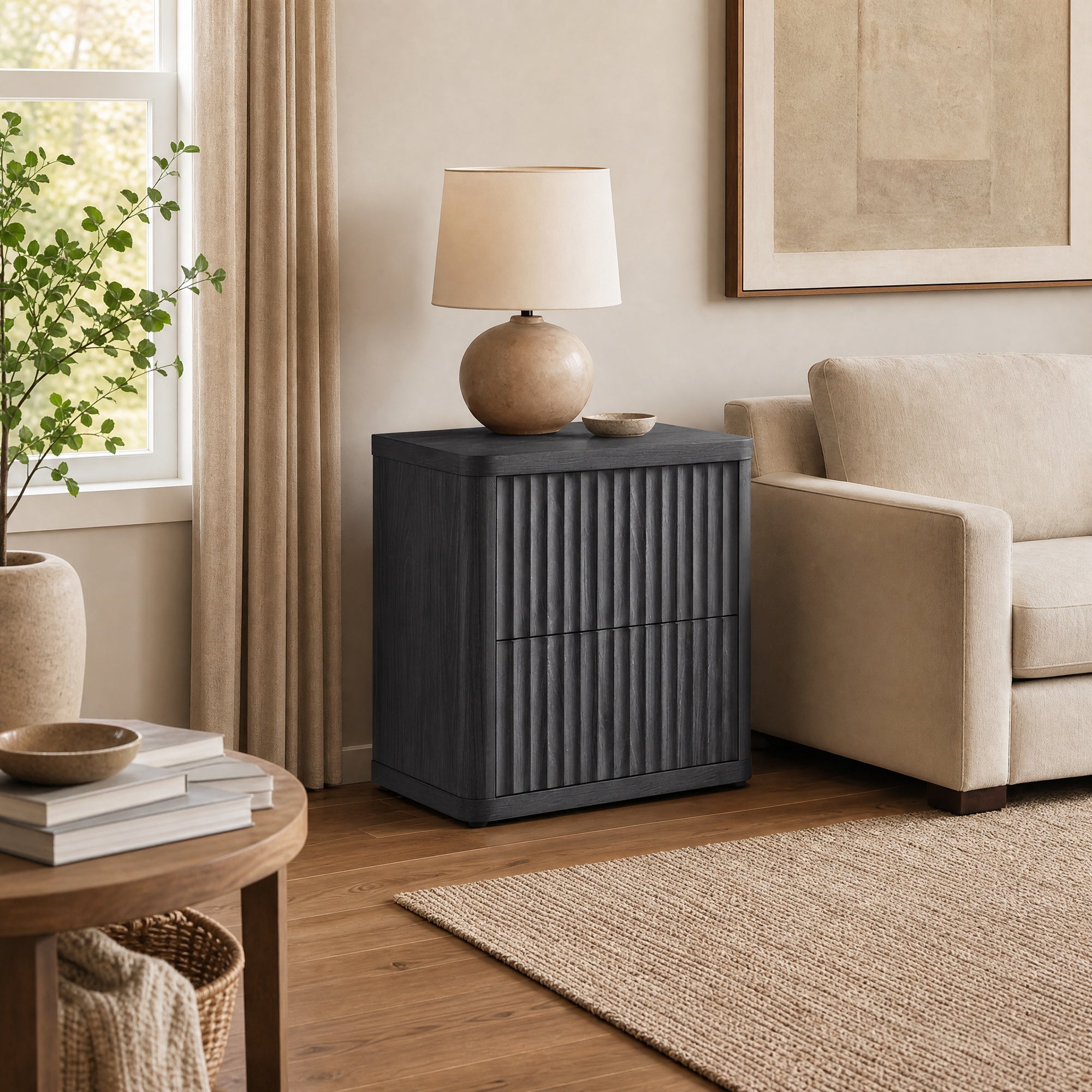 Cas Night Table with 2-Drawer