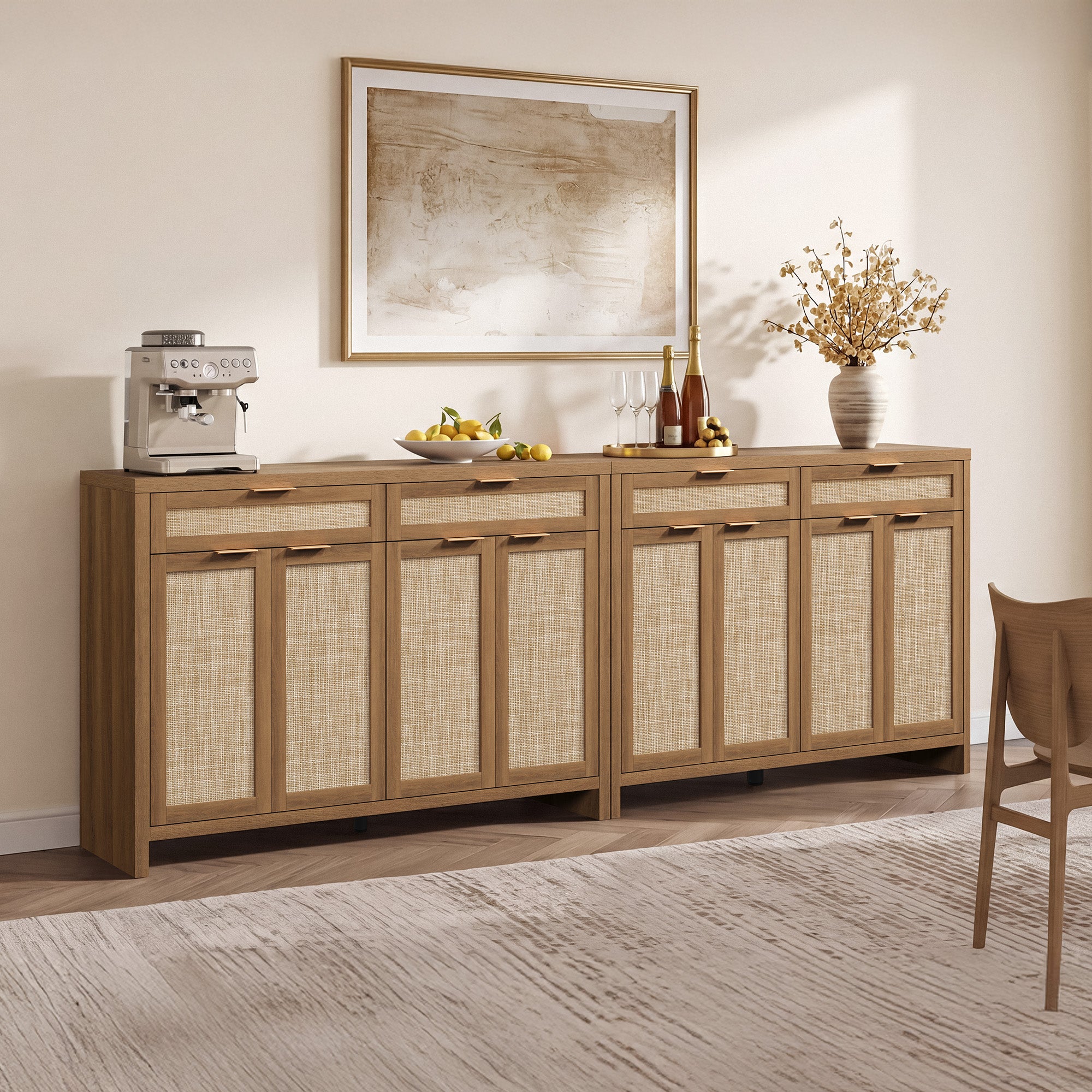 Savanna 59Inch-Wide Buffet Cabinet, Large Storage
