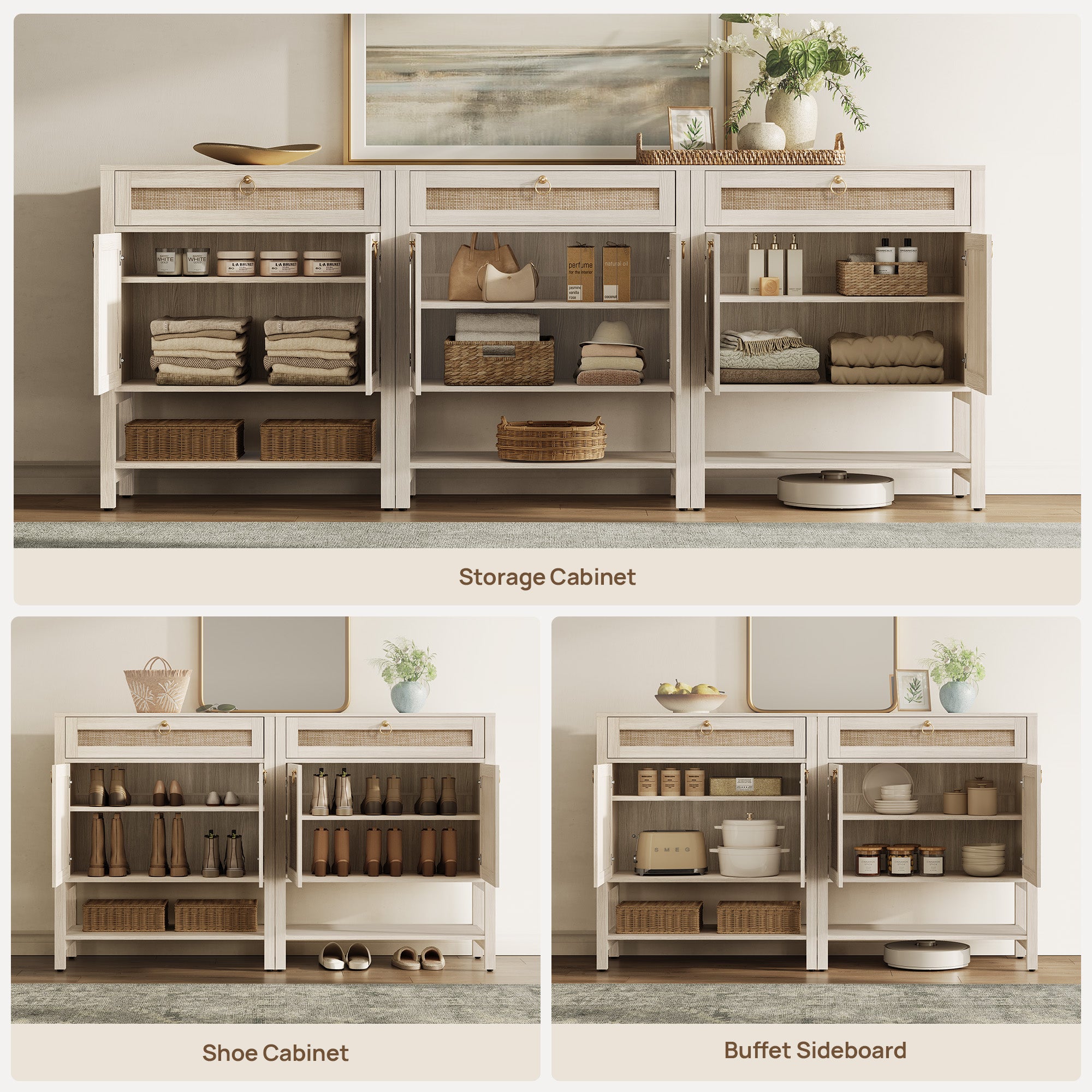 Terra Modern Sideboard, Flexible Storage