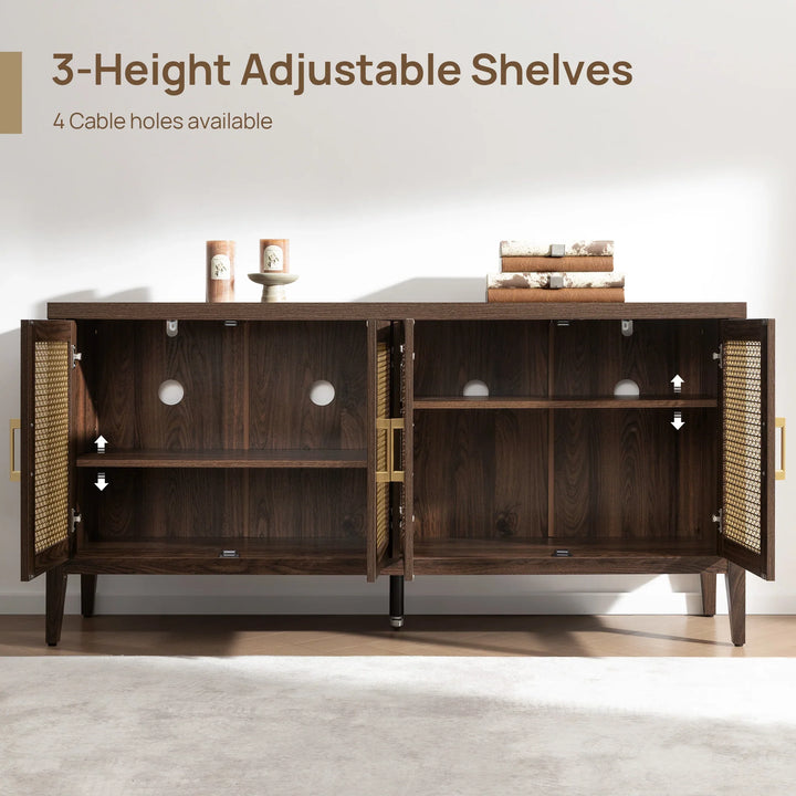 Andy TV Stand for 65 Inch TV and Bookcase Sets