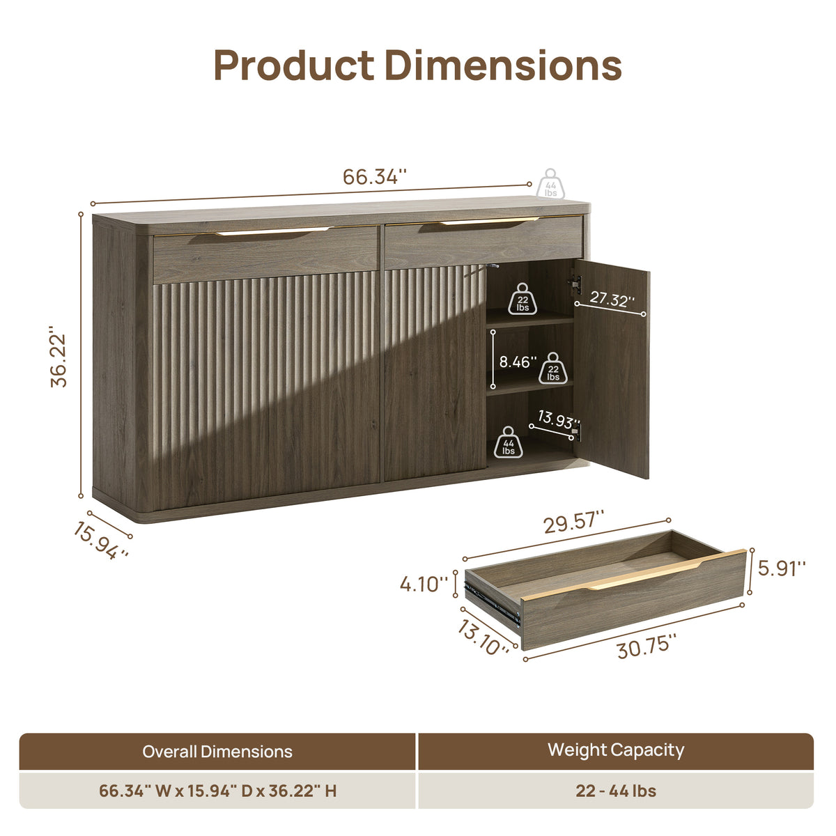 Cas Storage Cabinet with 2 Drawers