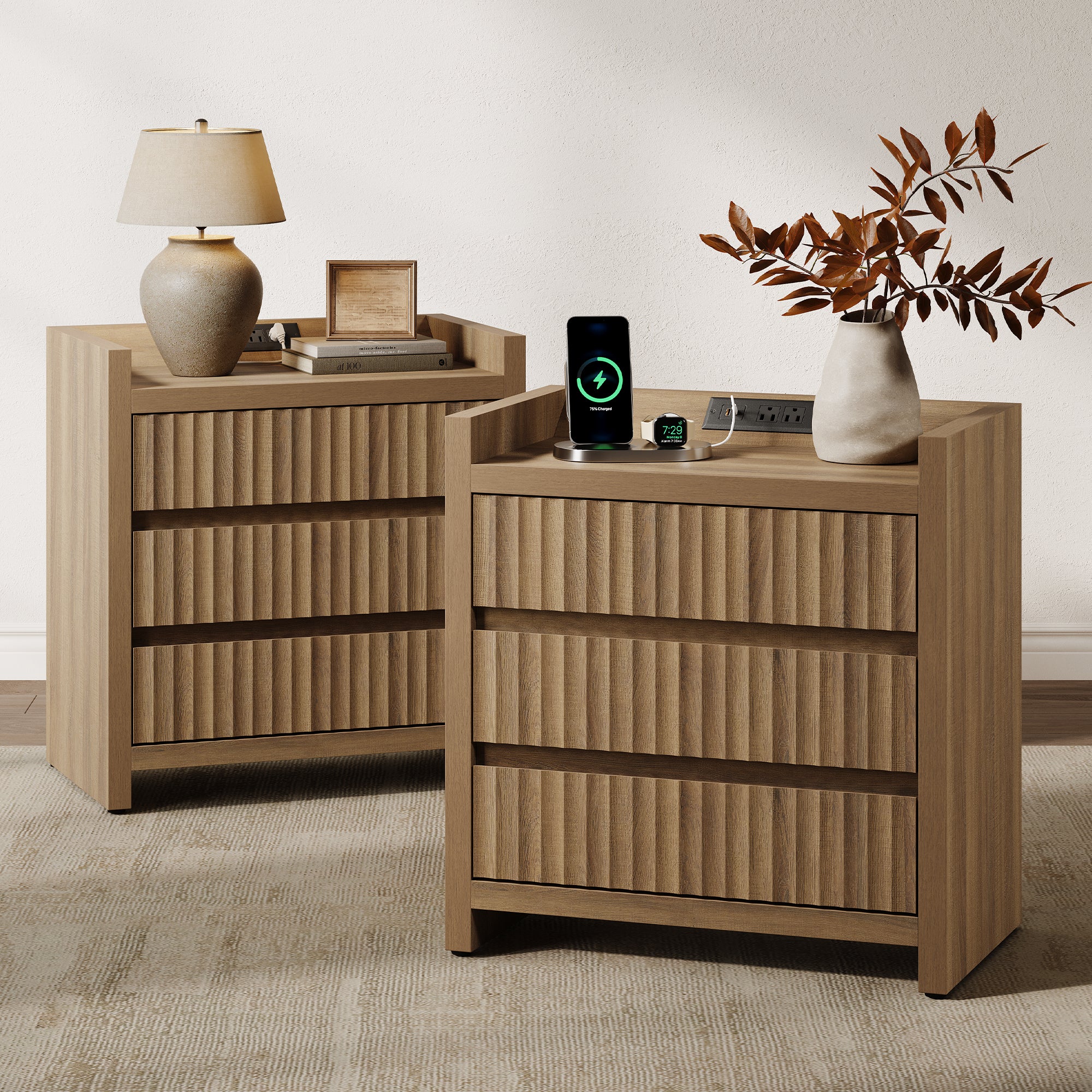 Prelude Large-Size Nightstand with Charger