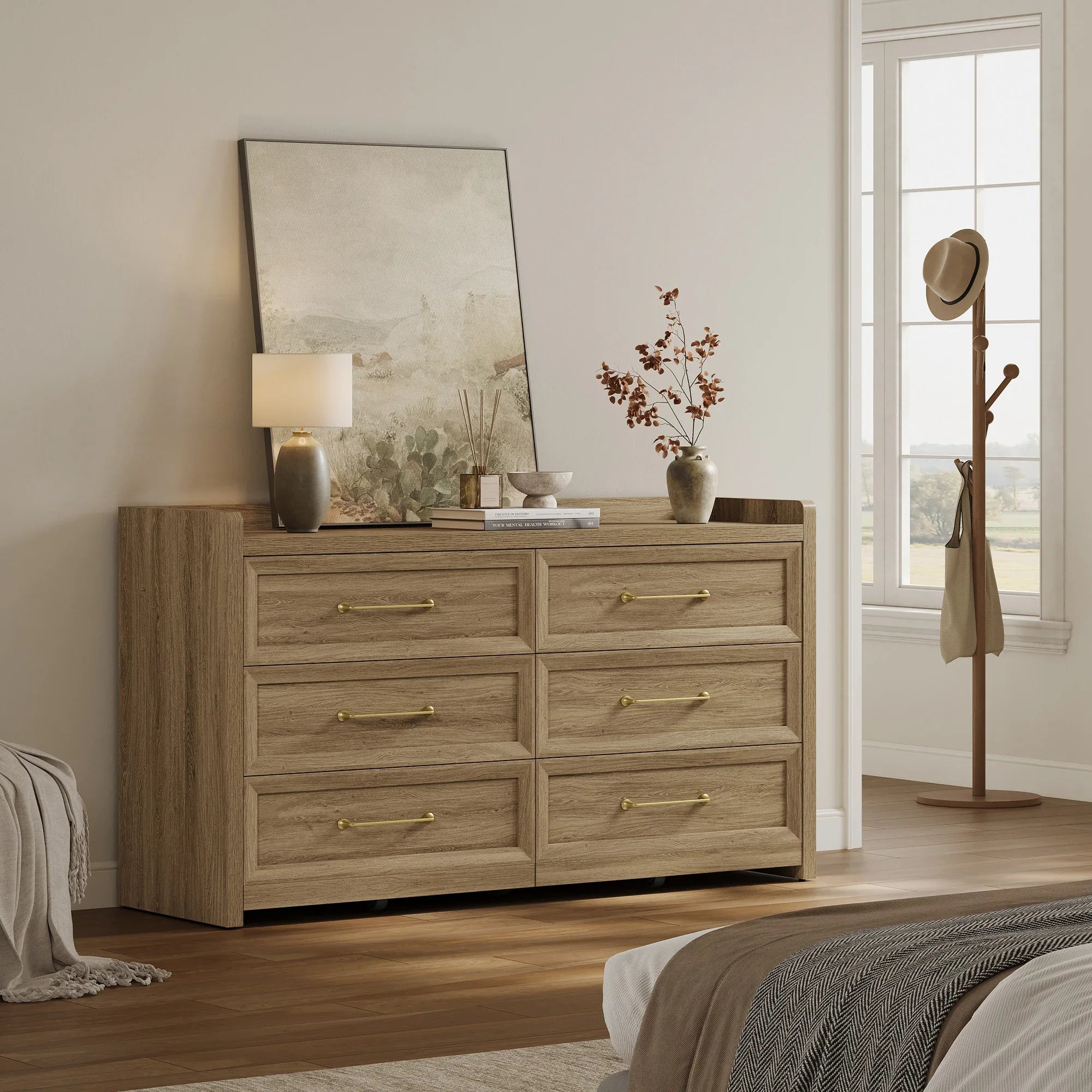 Helio 6 Drawers Dresser and Nightstand