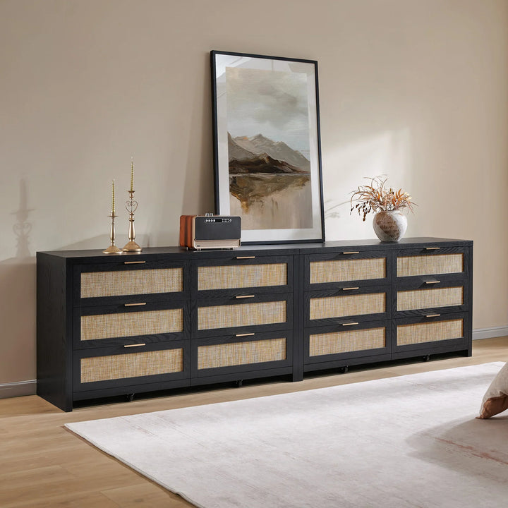 Savanna 6 Drawers Dresser and Nightstands Sets