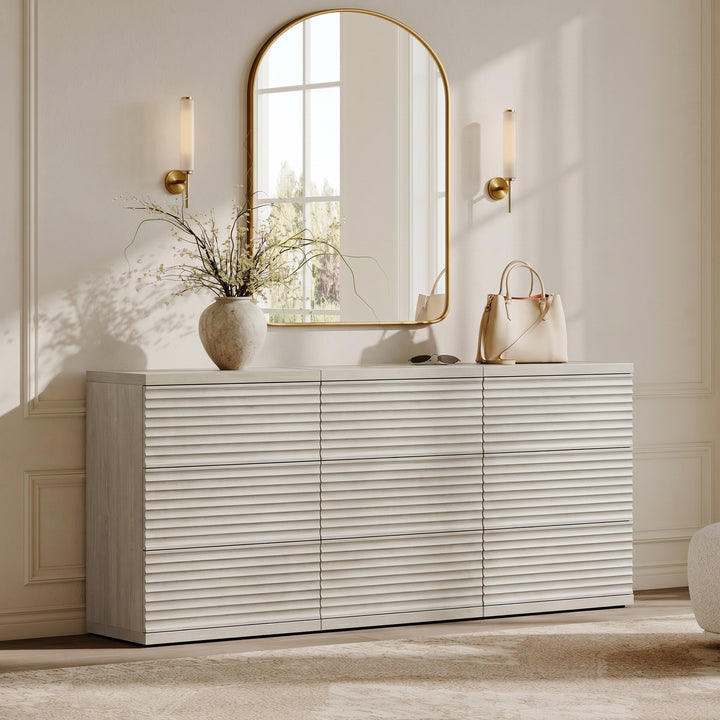 Stria Chest of Drawers and Nightstands Set