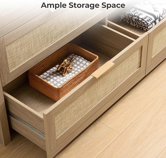 Savanna Nightstand with Charger and Dresser Set