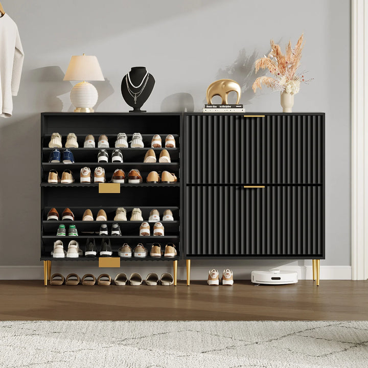 Opus 2-Tier Shoe Cabinet with Storage