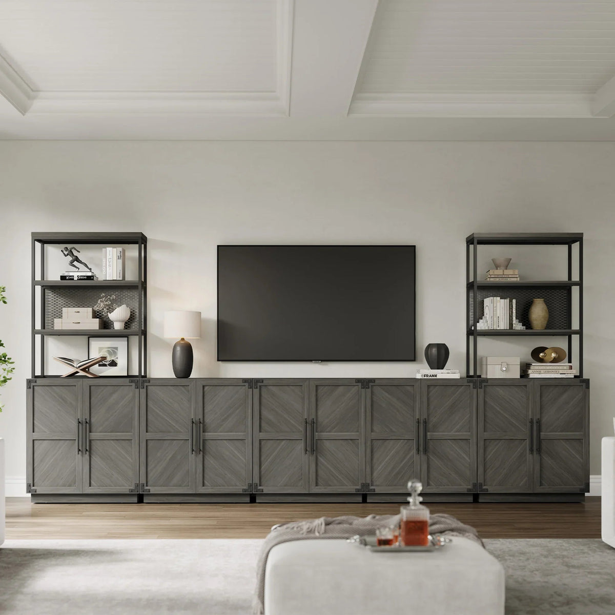 Willow Sideboard Cabinet with 2 Doors - 1 Piece - Oak Brown