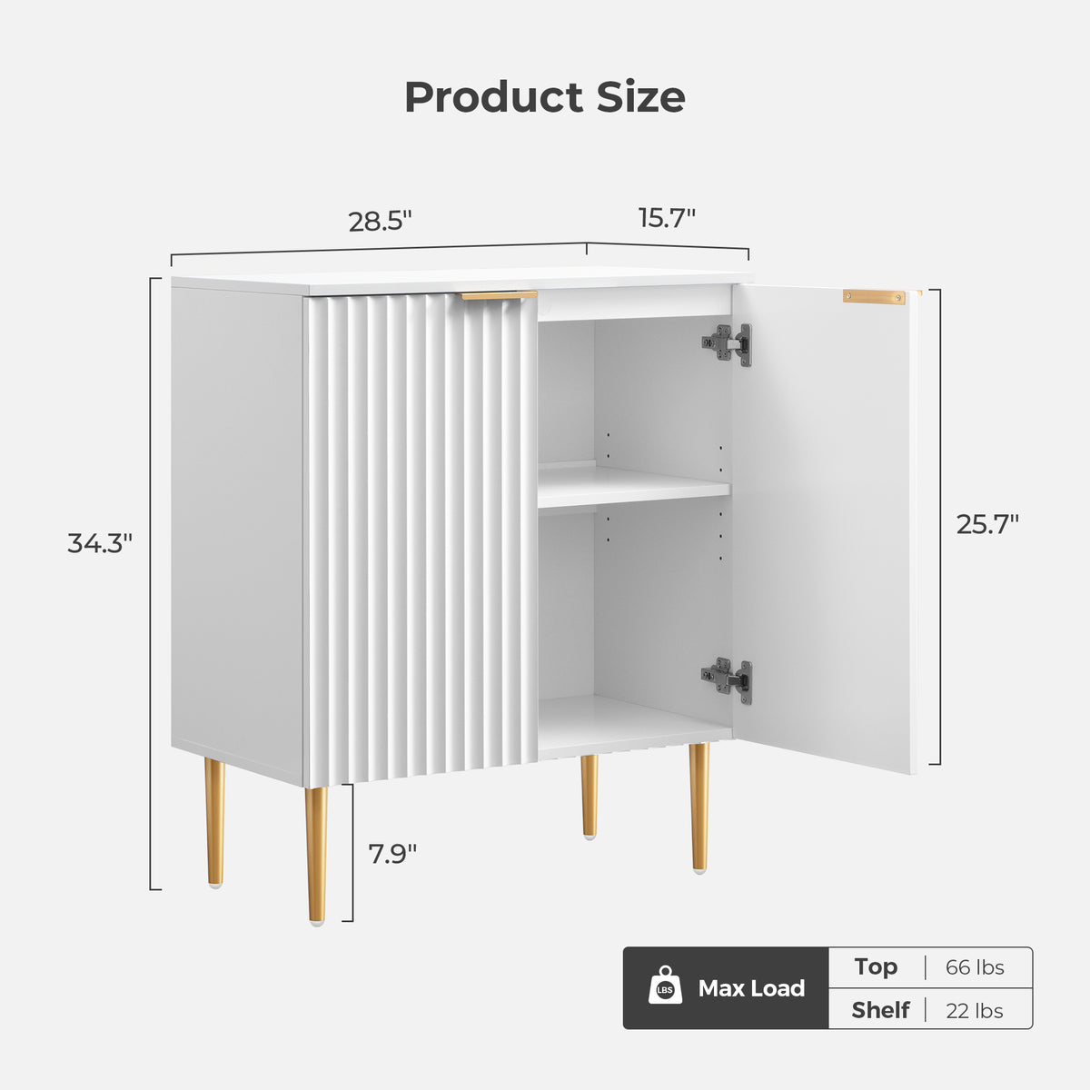 Opus Buffet Cabinet with Storage, Set of 3