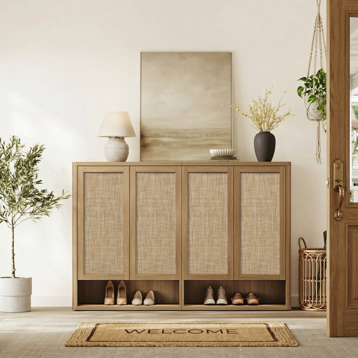 Zura 50-Pair Shoe Cabinet with 4 Doors
