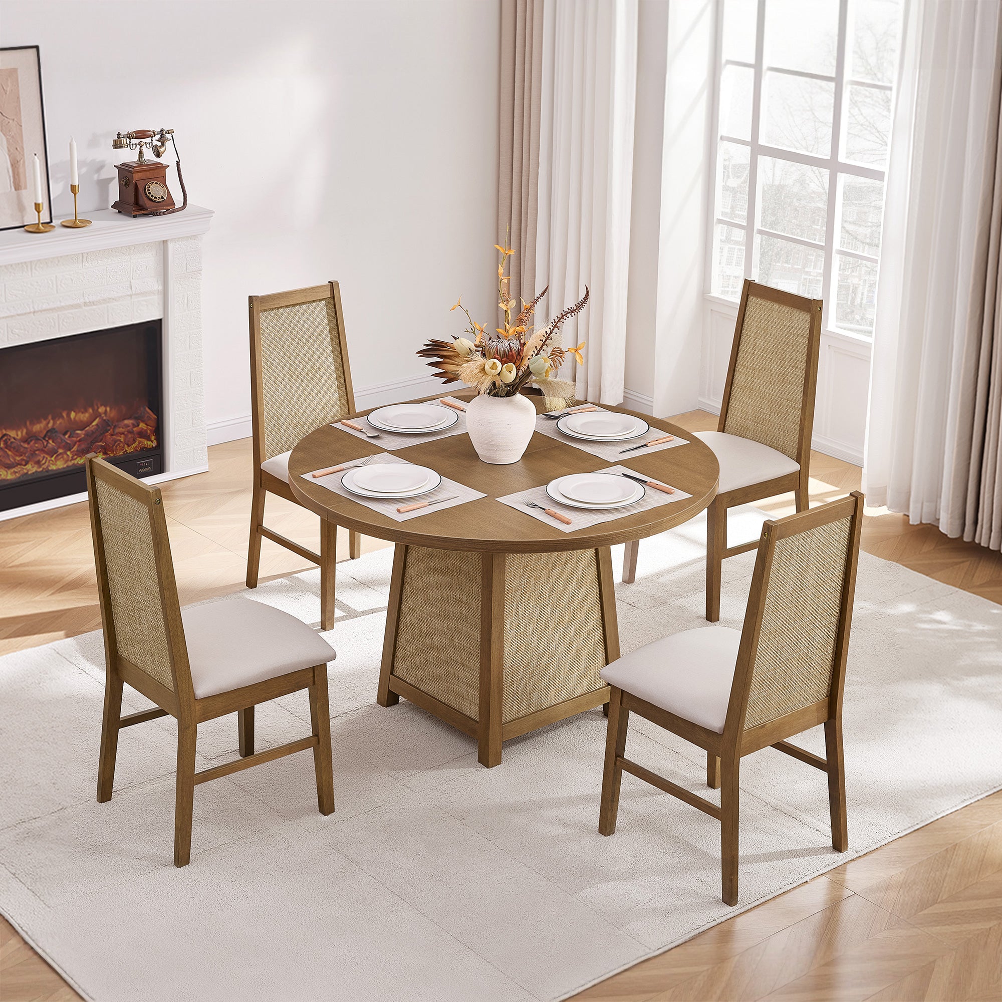 Savanna Round Dining Table for 6