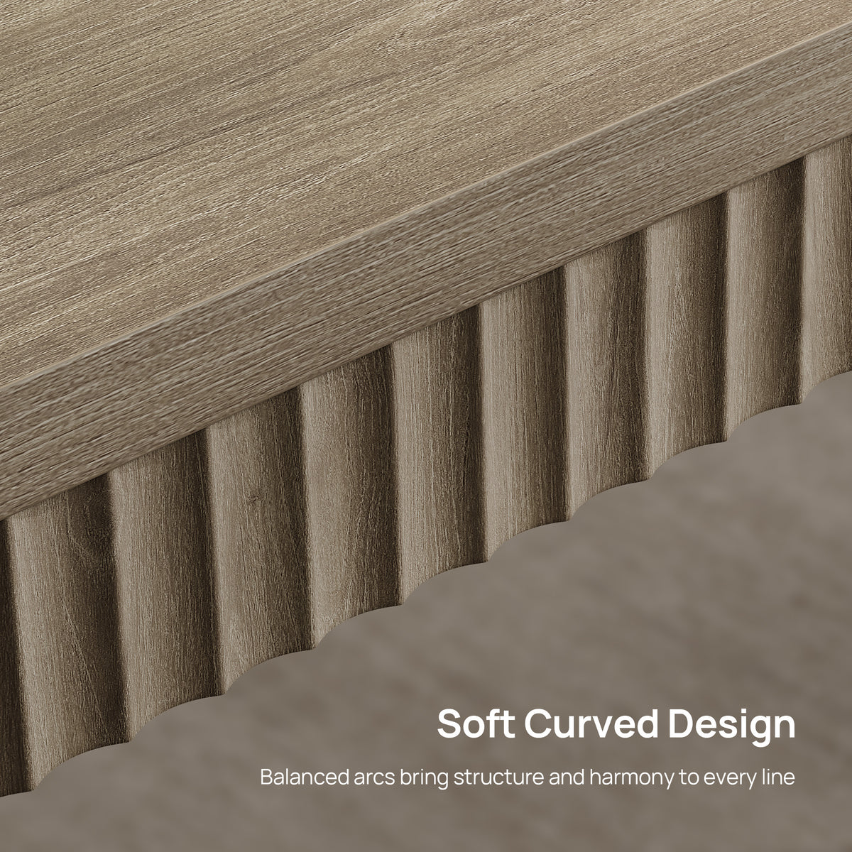 Cas Fluted 2-Tier Console Table, 47.3-Inch Wide