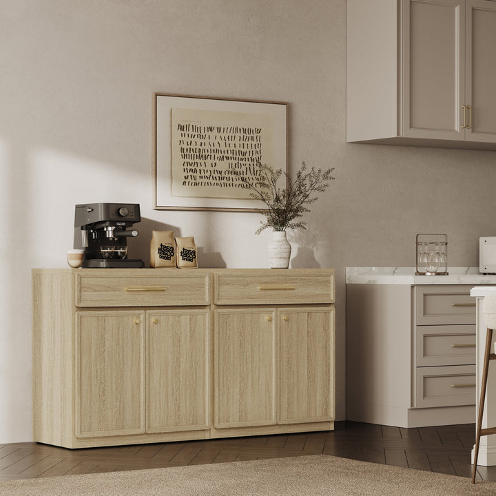 Crescent Sideboard Buffet Cabinet,Set of 3