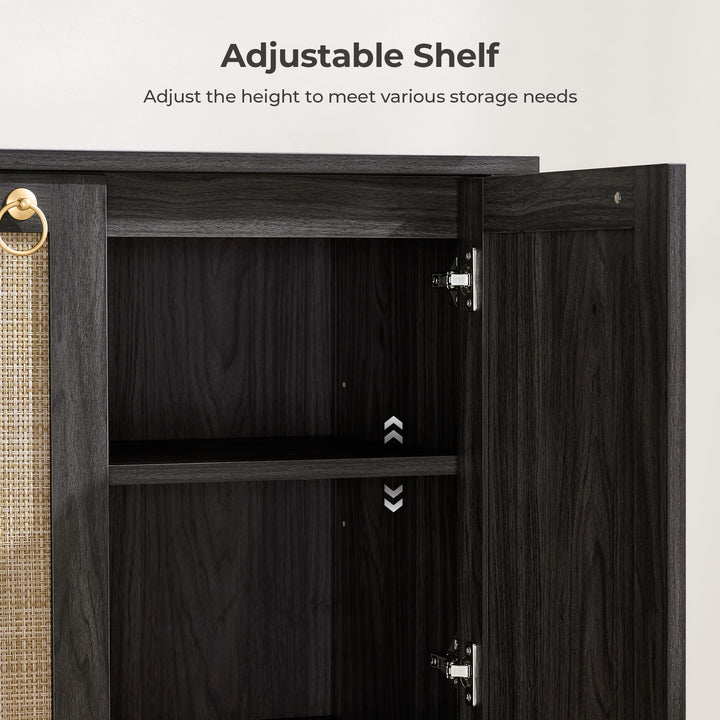 Terra TV Stand, 4 Doors, Obsidian