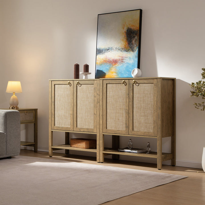 Terra Shoe Cabinet, 2 Doors - 3 Pieces - White Cream Oak