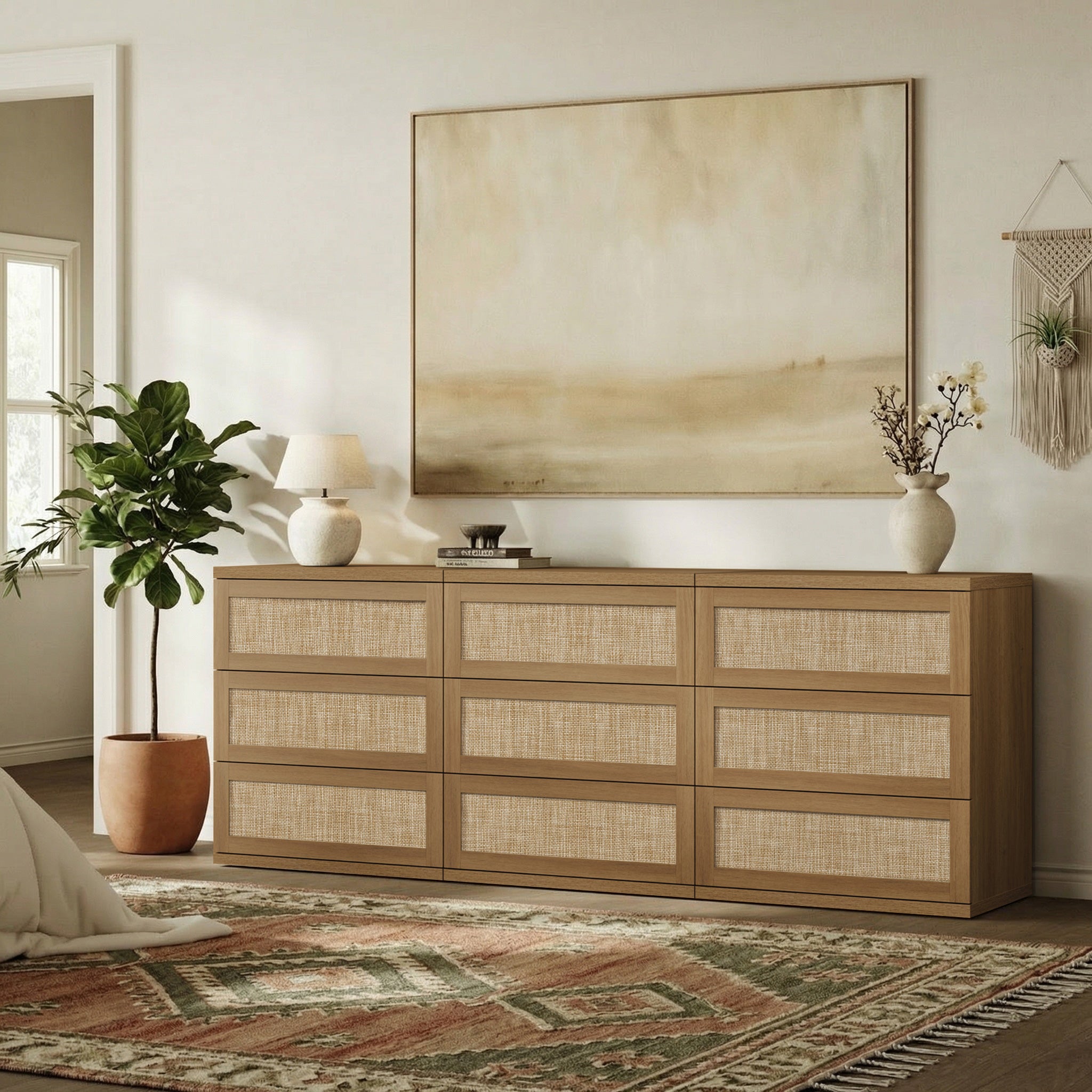 Zura Modular 9 Drawers Dresser, 31-Inch Tall