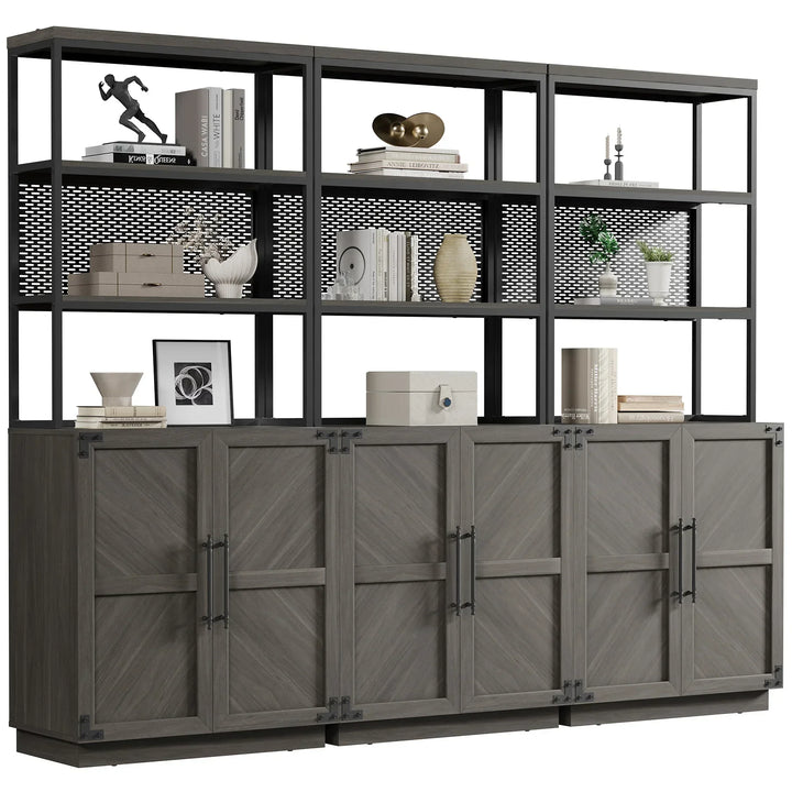 Willow 2 Doors Bookshelf, 75.3 Inch Tall