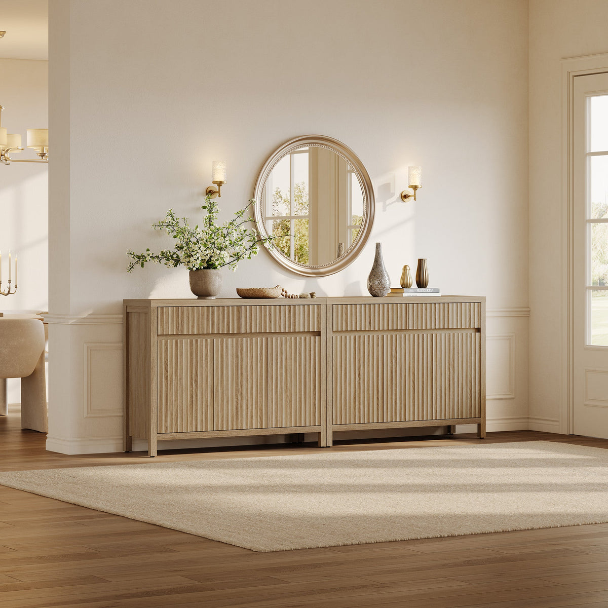 Prelude Sideboard with 2 Drawers and 3 Doors, Set of 2