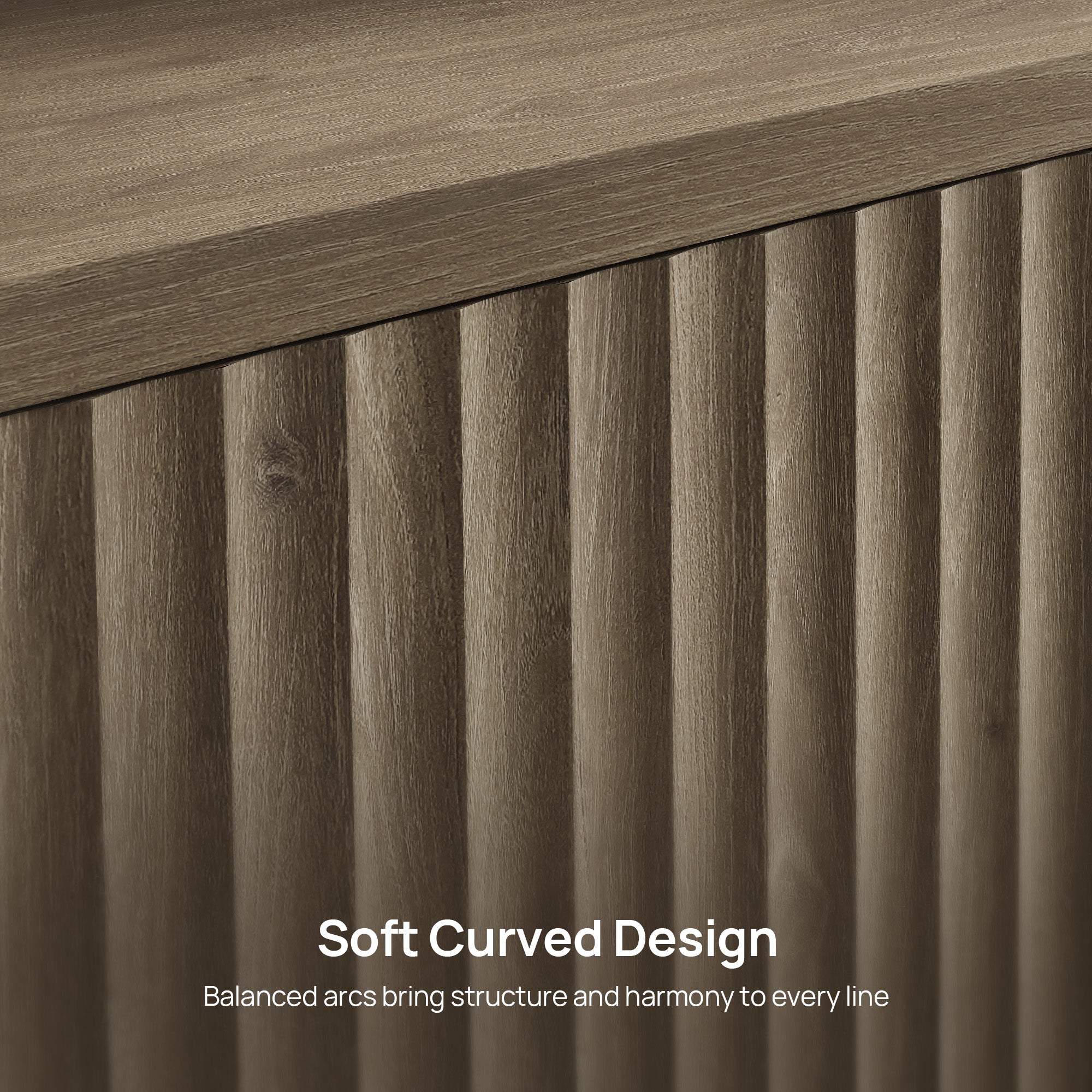 Cas Fluted 2-Door Bookcase, Arched Top