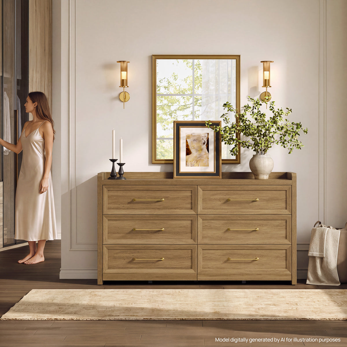 Helio 6 Drawers Dresser and Nightstand