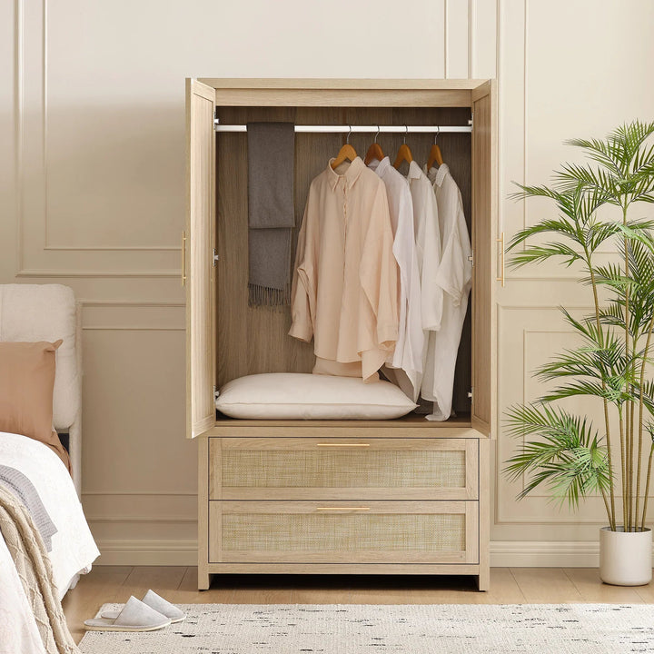 Savanna Dresser, Nightstand and Wardrobes Closet Set