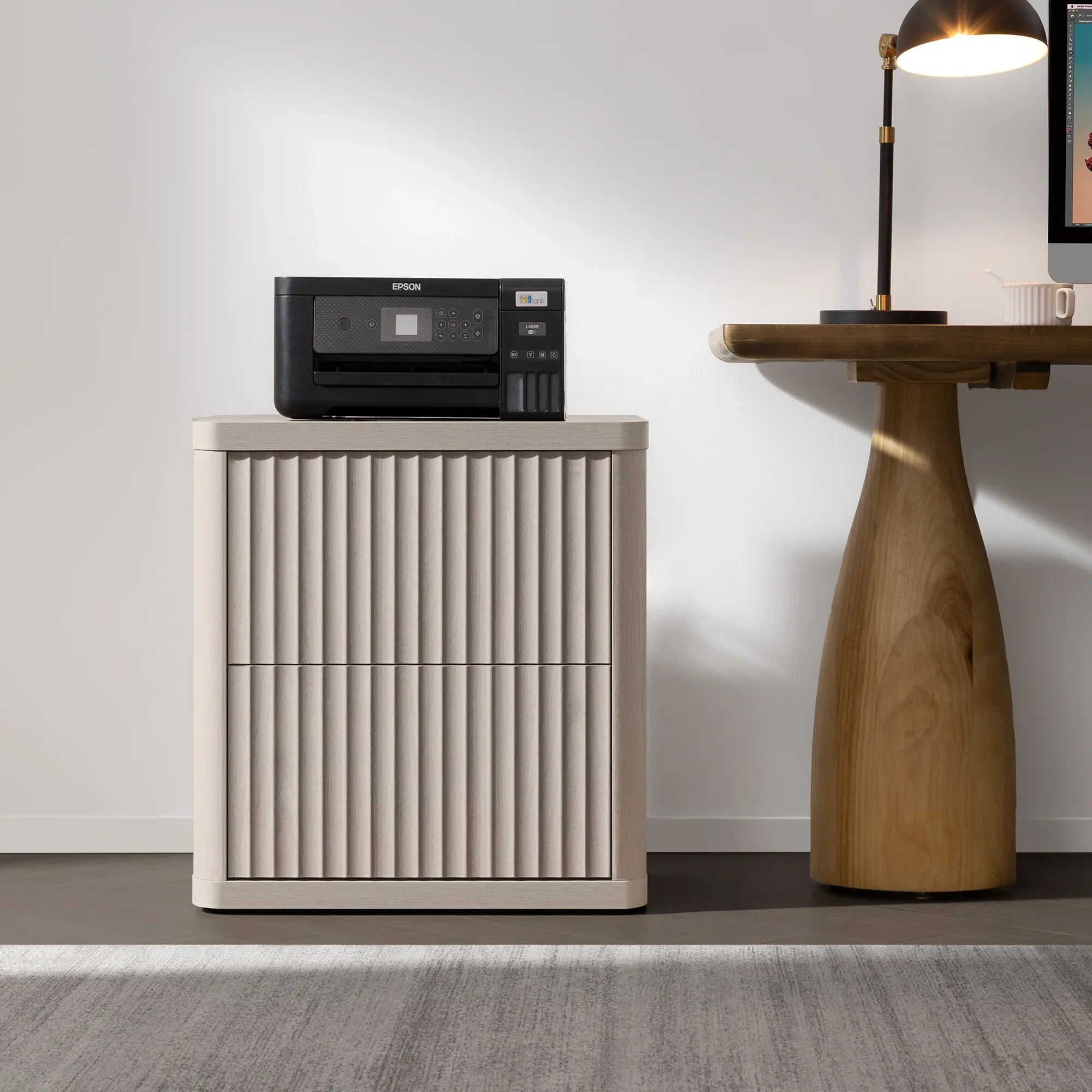 Cas 2 Drawers Nightstand for Bedroom