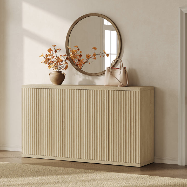 Stria Sideboard with 2 Doors, Fluted Style