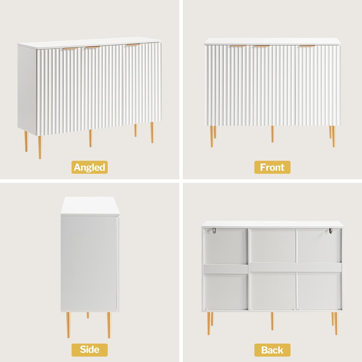 Opus White Buffet Cabinet - Sicotas