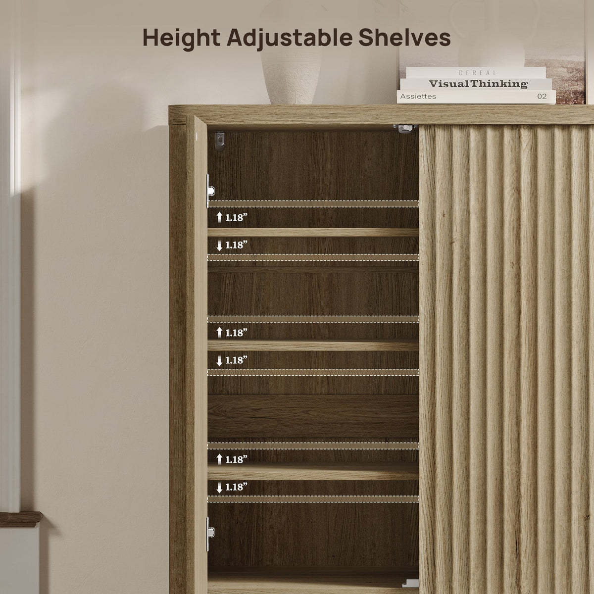 Cas Shoe Cabinet with 2 Doors, Entryway Storage, Set of 2