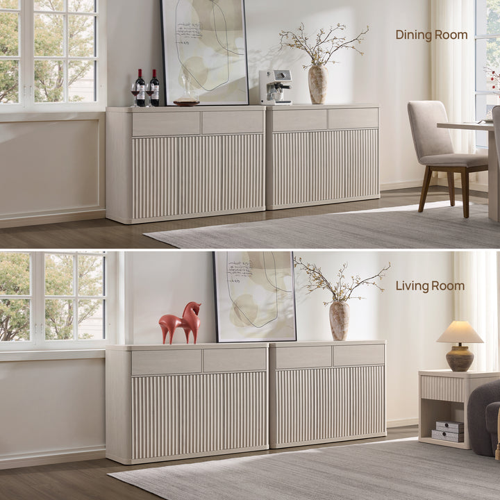 Cas Sideboard Cabinet, Fluted Style