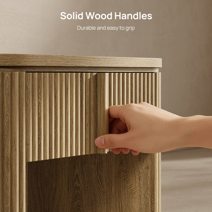 Ripple Nightstand with Drawer, Bedroom Storage