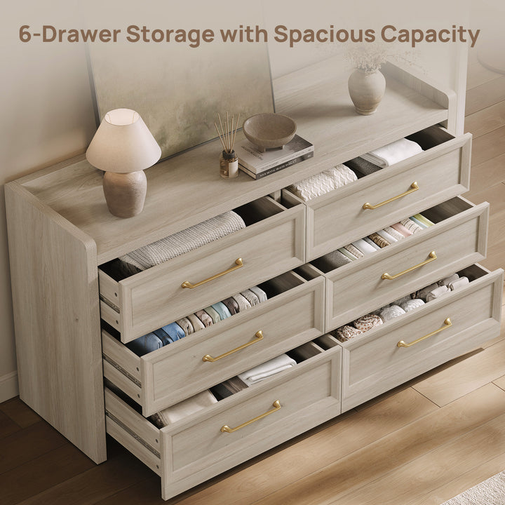 Helio 6 Drawer Dresser and Nightstands Set