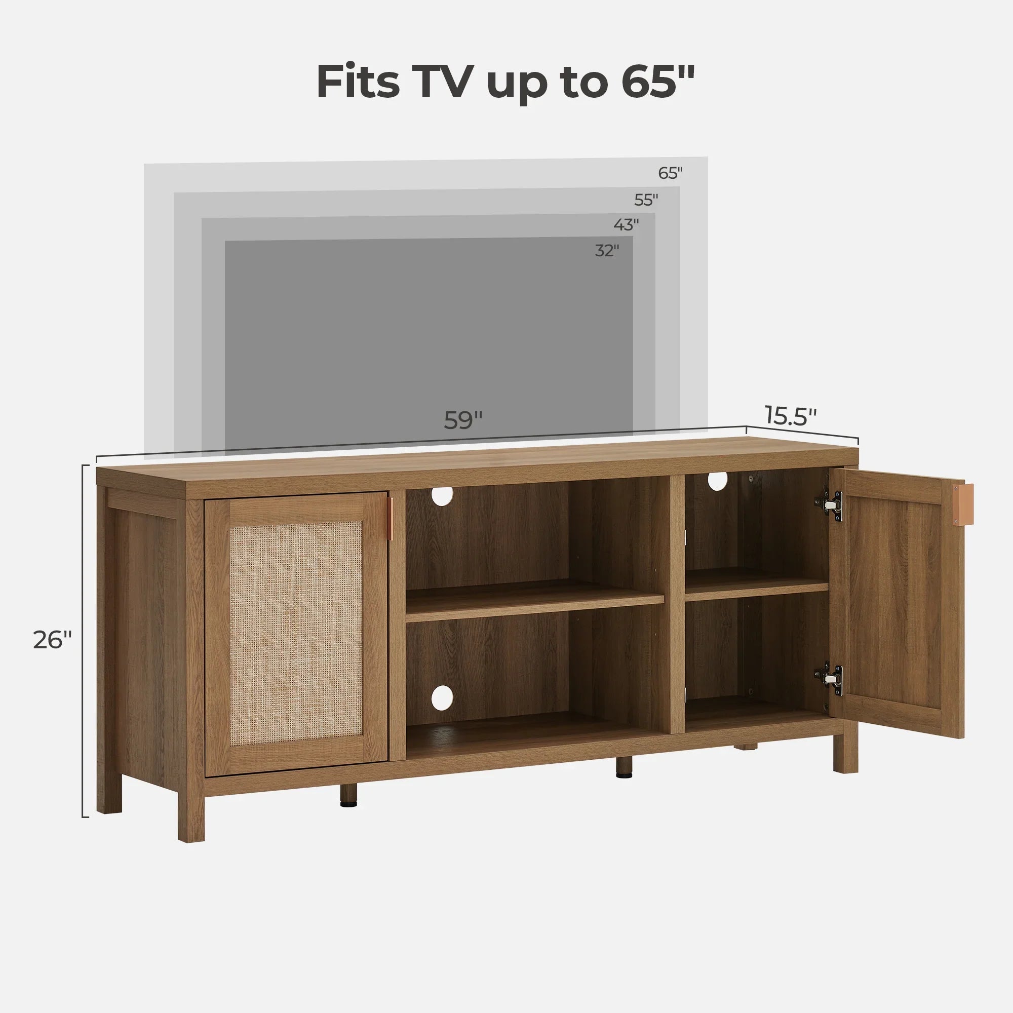 Savanna TV Stands with Shelves