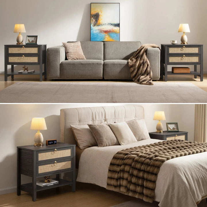 Terra Nightstand with 2 Drawers