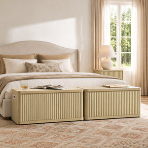 Cas Storage Shoe Bench with Flip-Top Lid, Set of 2