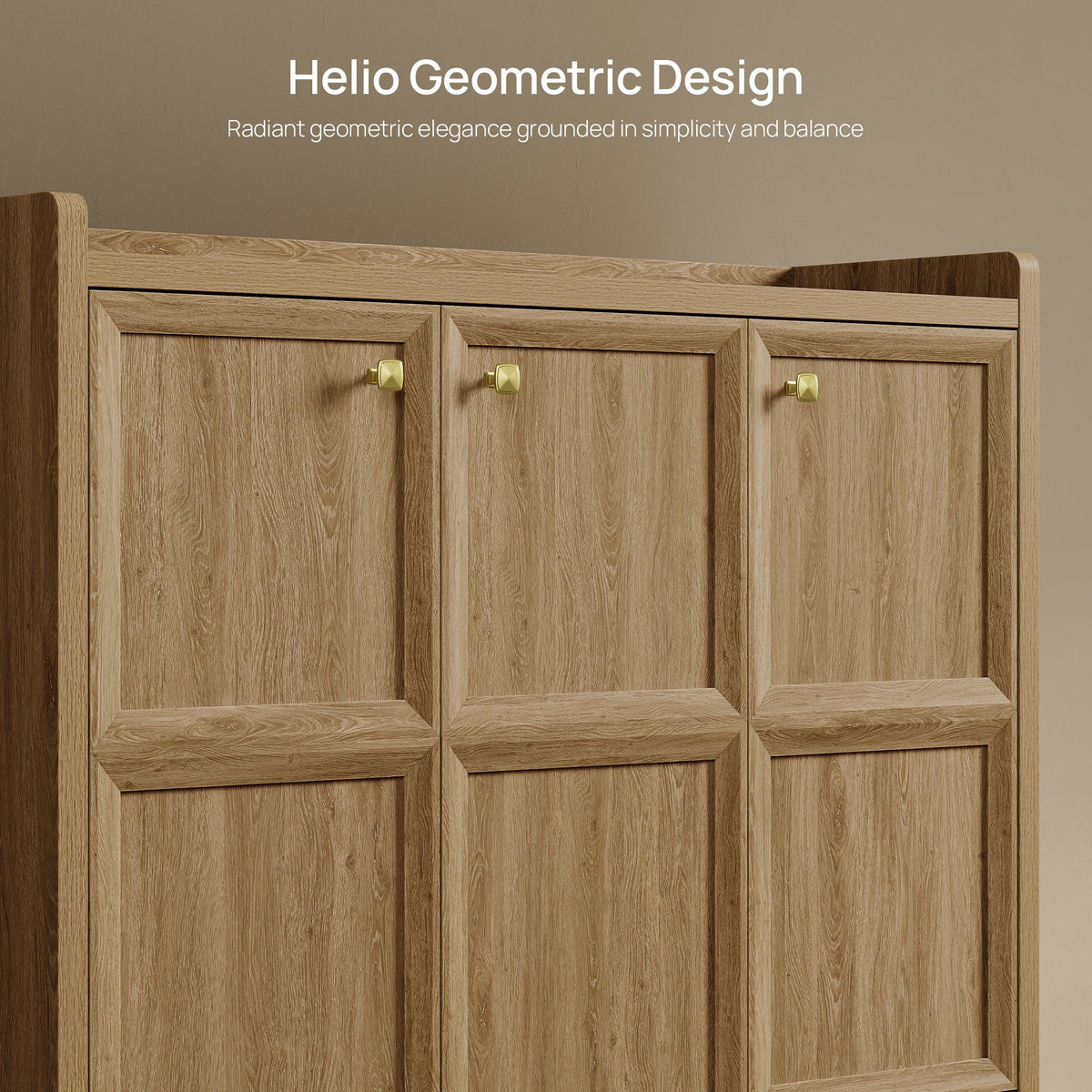 Helio 26-Pair Shoe Cabinet, 3 Doors Storage