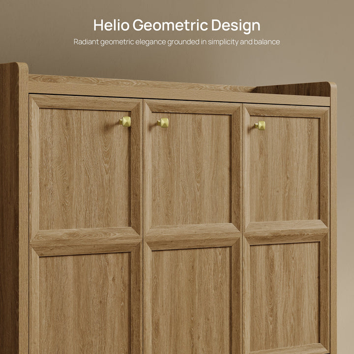 Helio 26-Pair Shoe Cabinet, 3 Doors Storage