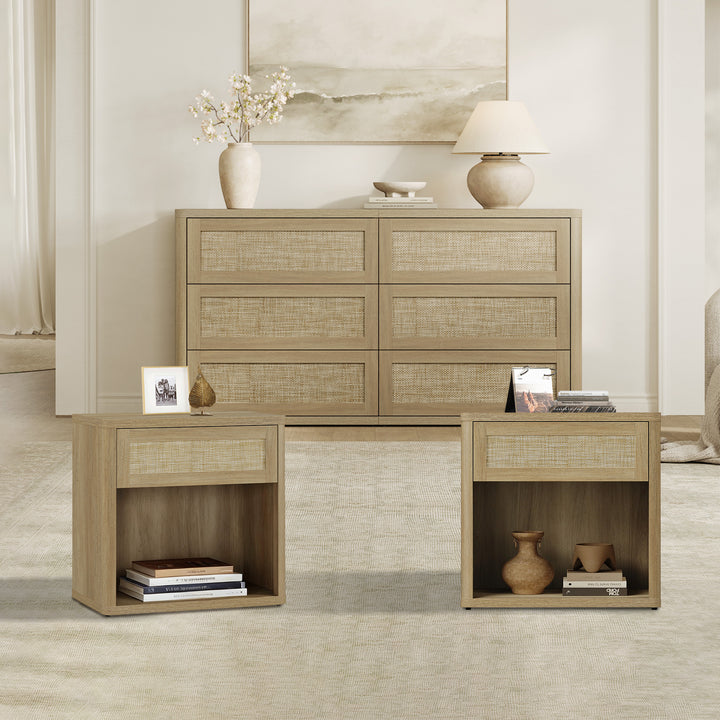 Zura Sectional 6-Drawer Dresser and Nightstand Set