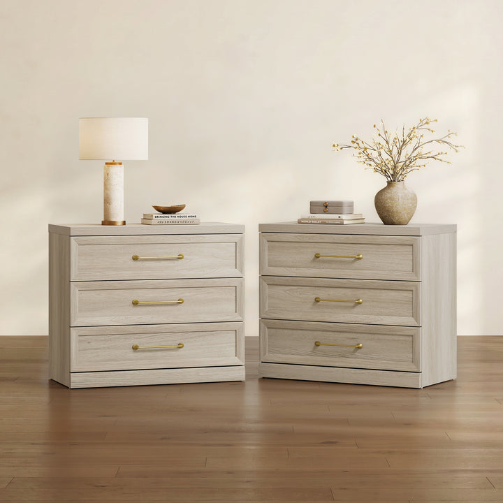 Helio 3-Drawer Nightstand, Bedroom Storage