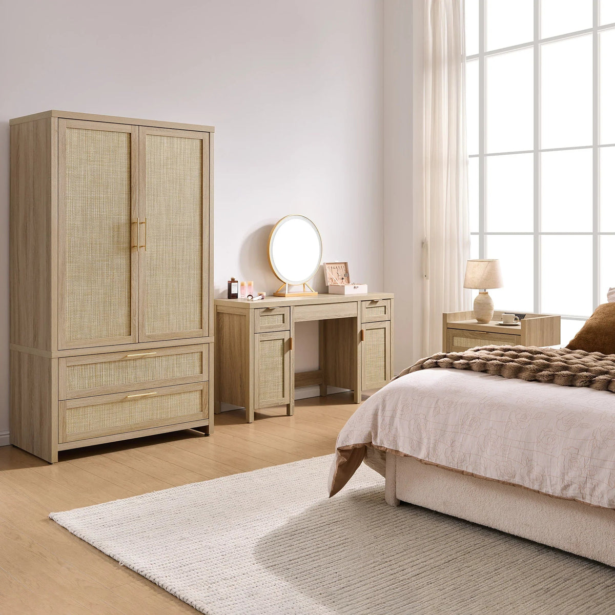 Savanna Makeup Vanity - 1 Piece - Black Oak