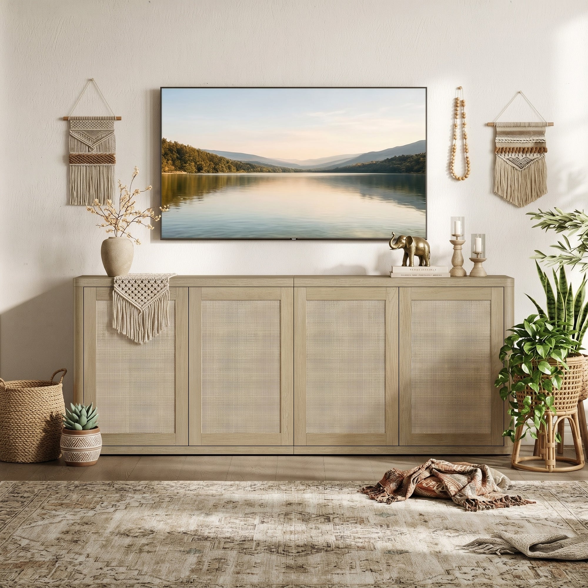Zura Sectional TV Console, 65 Inches Wide