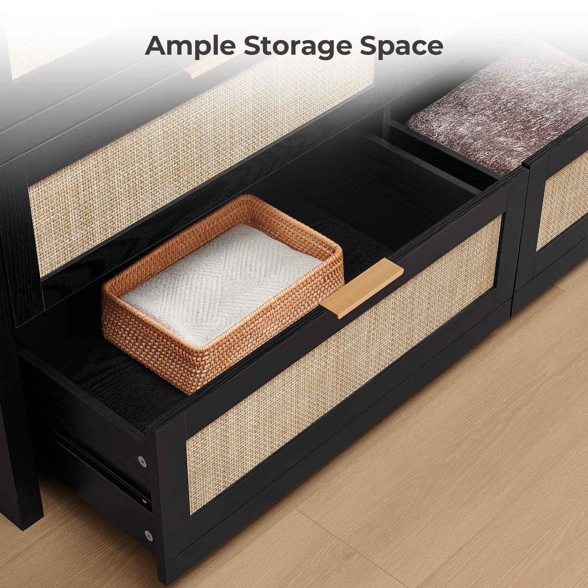 Savanna Nightstands and 7 Drawers Dresser Set